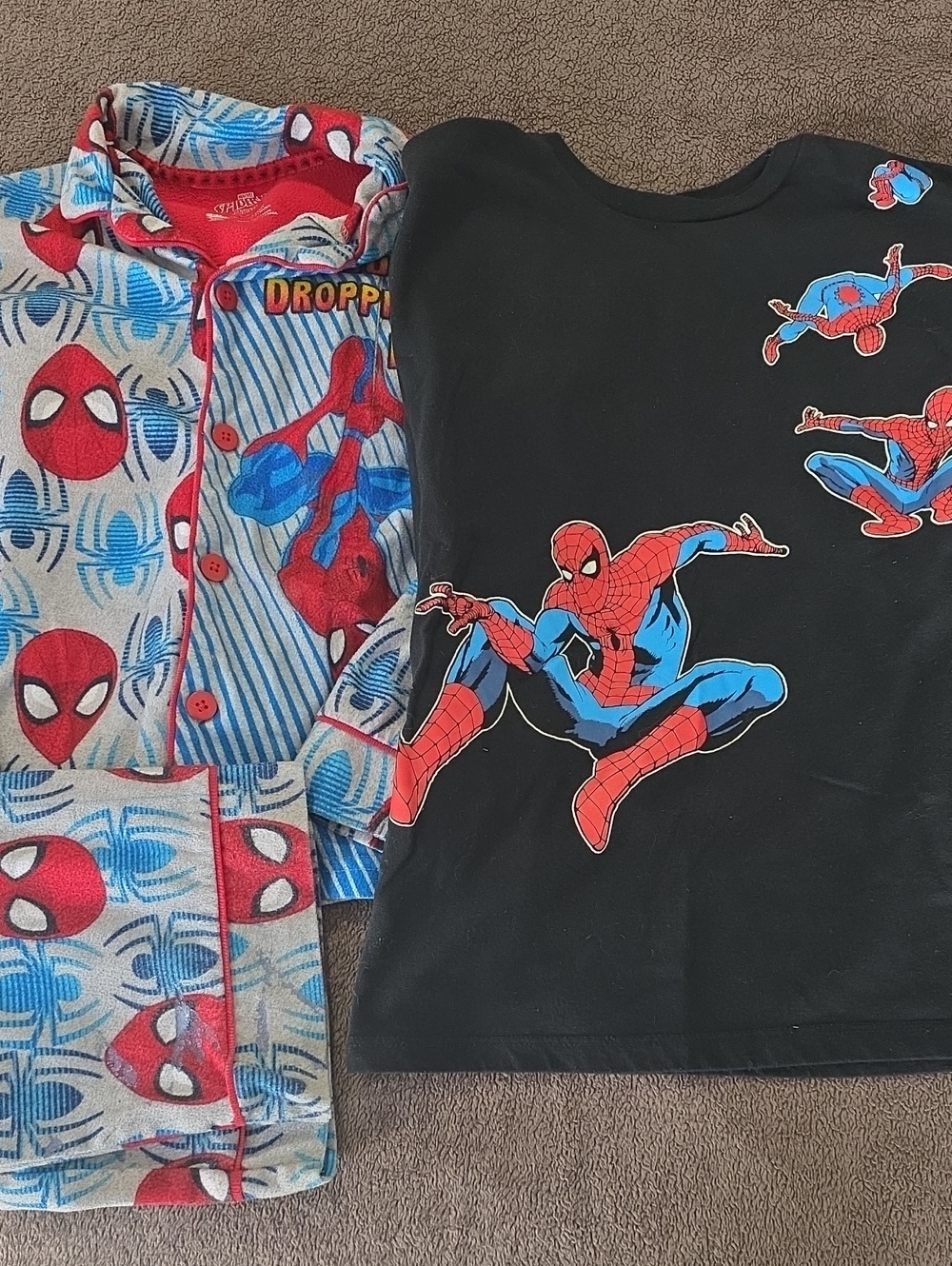 Marvel Boys Spider-Man Pajama & T-Shirt Bundle Set Size Small (6/7)